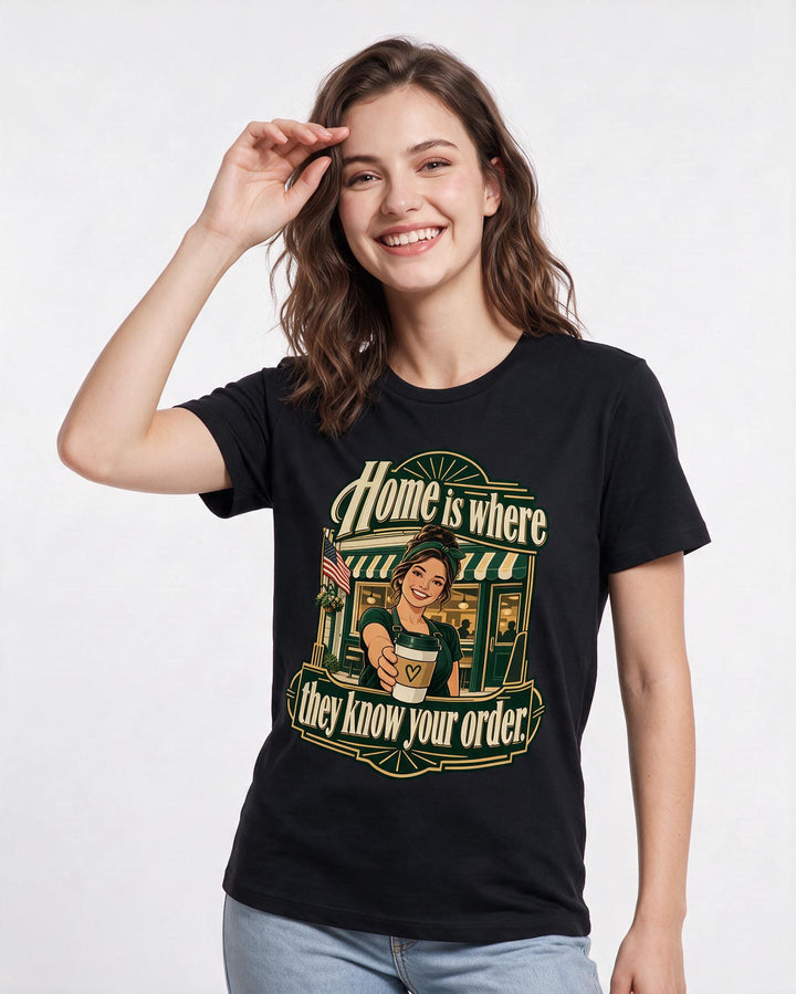 Patriotic Black T-Shirt for Women – Everyday Expression Graphic Tee product image 1