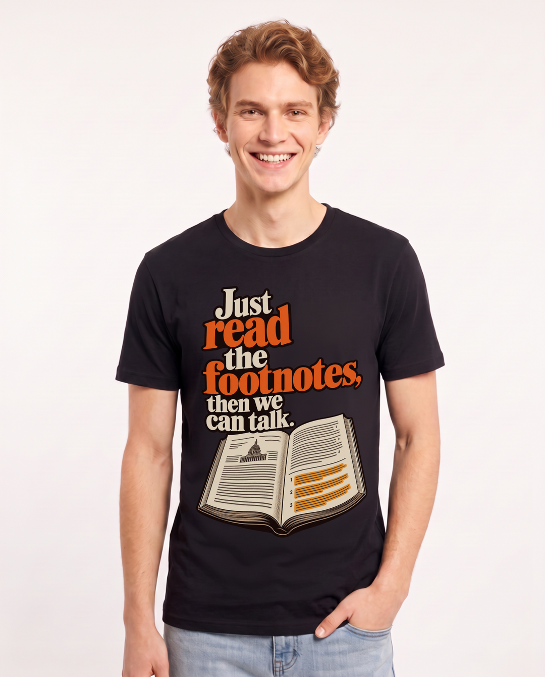 Political Statement Black T-Shirt for Men – Everyday Expression Graphic Tee product image 3