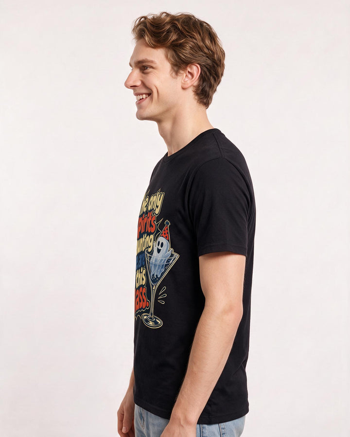 Halloween Black T-Shirt for Men – Halloween Theme Graphic Tee product image 2