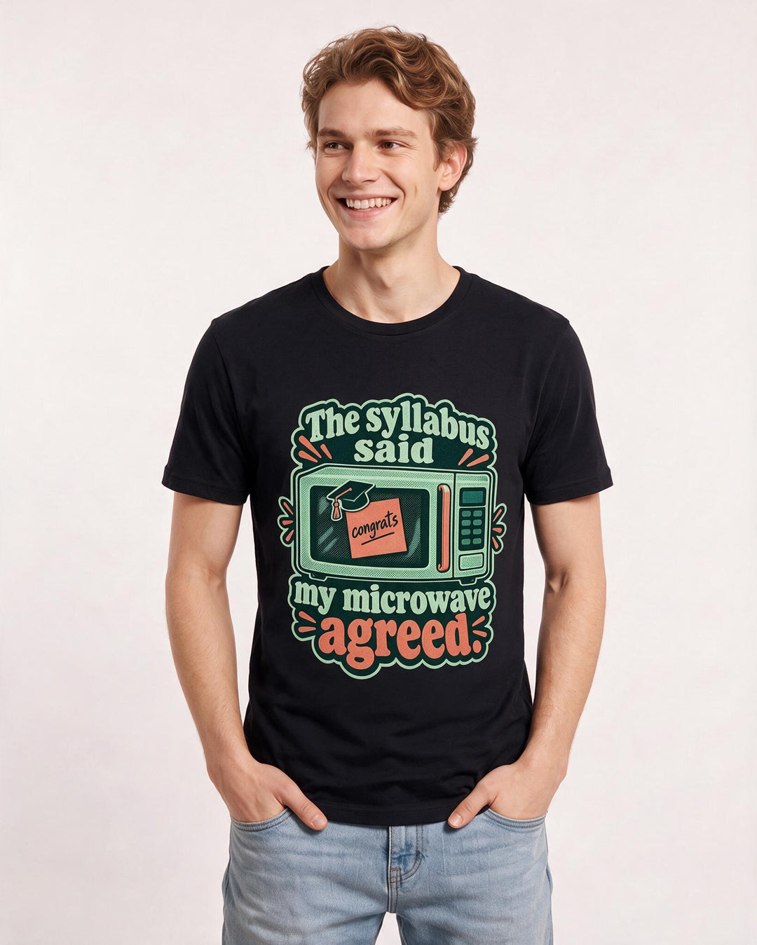 Graduation Black T-Shirt for Men – Everyday Expression Graphic Tee product image 1