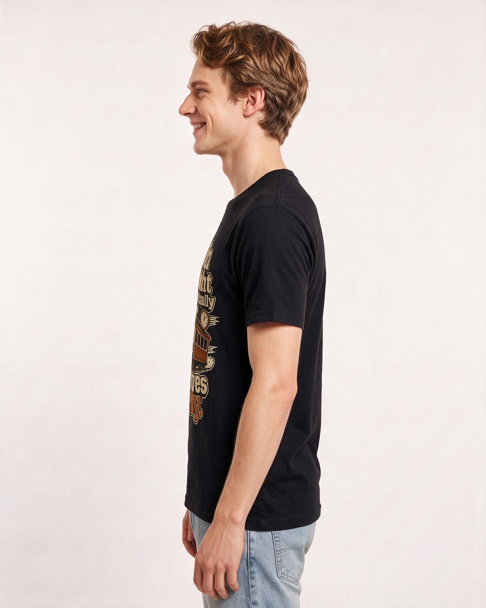Meme Black T-Shirt for Men – Everyday Expression Graphic Tee product image 2