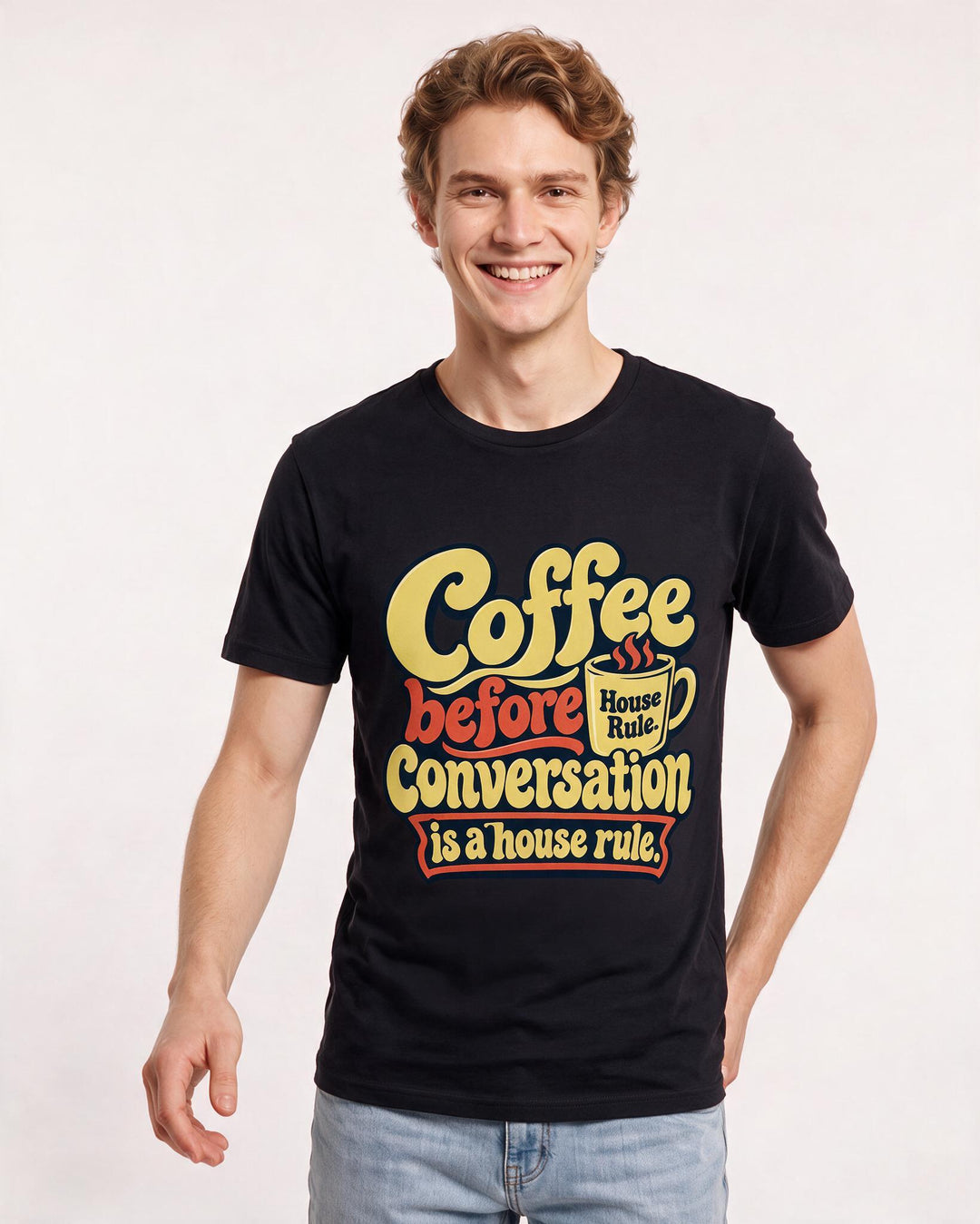 Mom Black T-Shirt for Men – Everyday Expression Graphic Tee product image 1