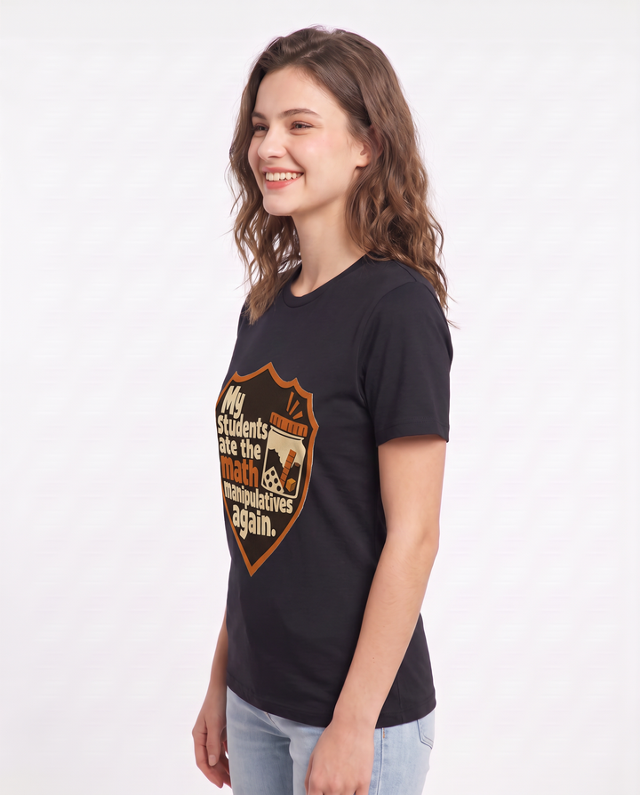 Teacher Gift Women's Black T-Shirt - My students ate the math product image 2