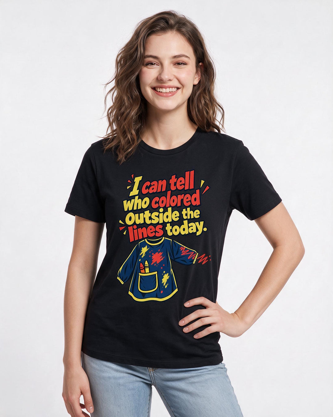 Teacher Black T-Shirt for Women – Everyday Expression Graphic Tee product image 1