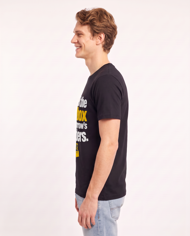 I stock the toolbox for tomorrow's builders. Men's Black T-Shirt product image 3