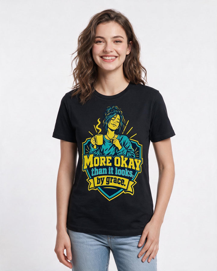 Christian Faith Black T-Shirt for Women – Everyday Expression Graphic Tee product image 1
