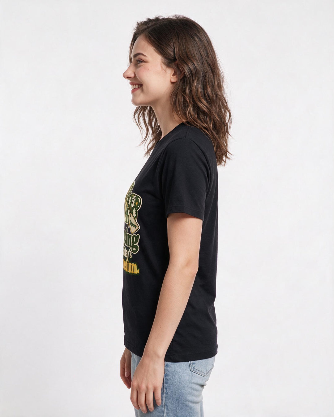 Christmas Black T-Shirt for Women – Holiday Theme Graphic Tee product image 2