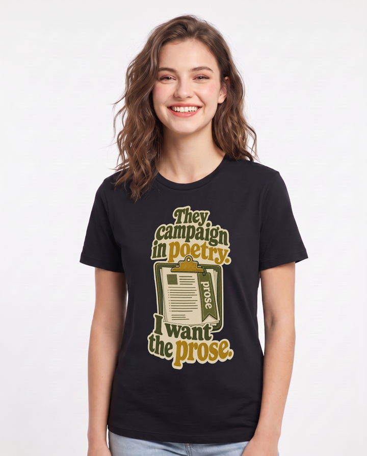 Political Statement Black T-Shirt for Women – Everyday Expression Graphic Tee product image 1
