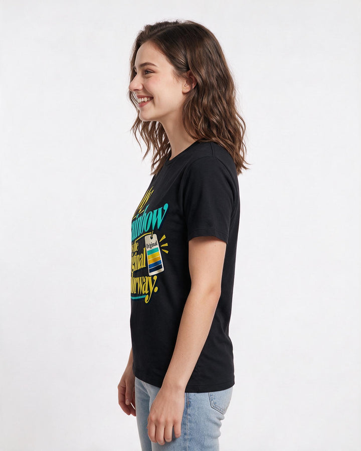 Pride Black T-Shirt for Women – Everyday Expression Graphic Tee product image 2
