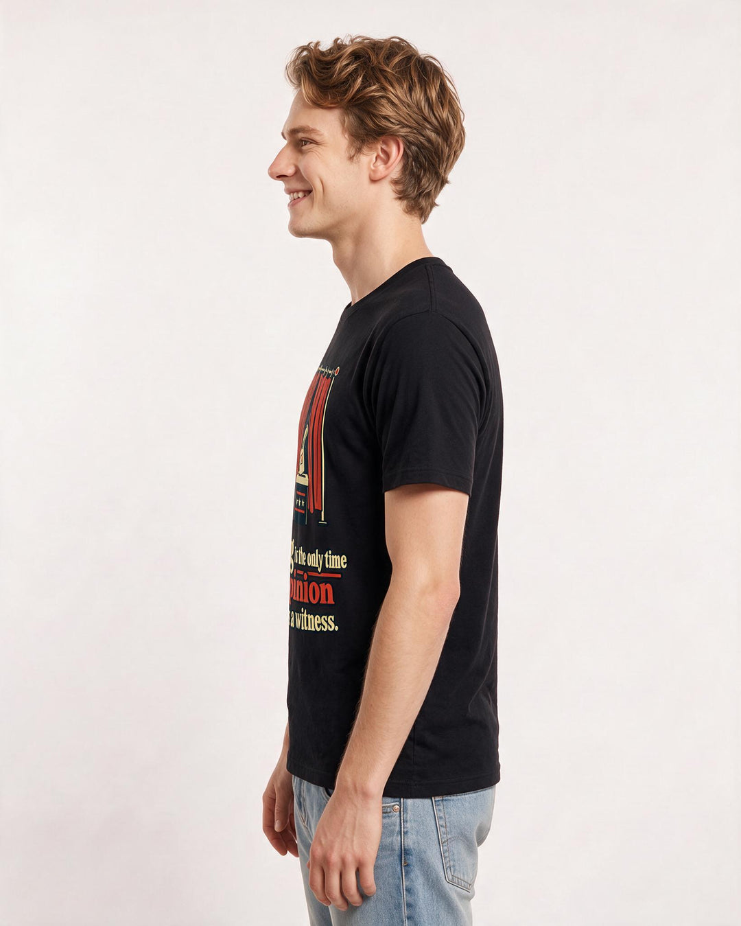 Political Statement Black T-Shirt for Men – Everyday Expression Graphic Tee product image 2
