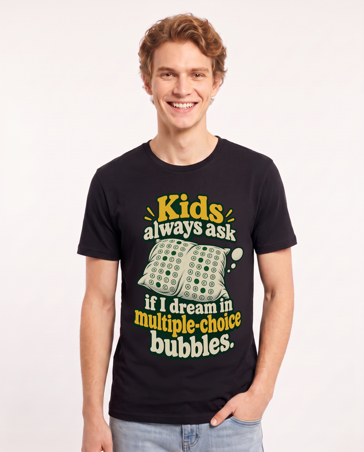 Teacher Black T-Shirt for Men – Everyday Expression Graphic Tee product image 3