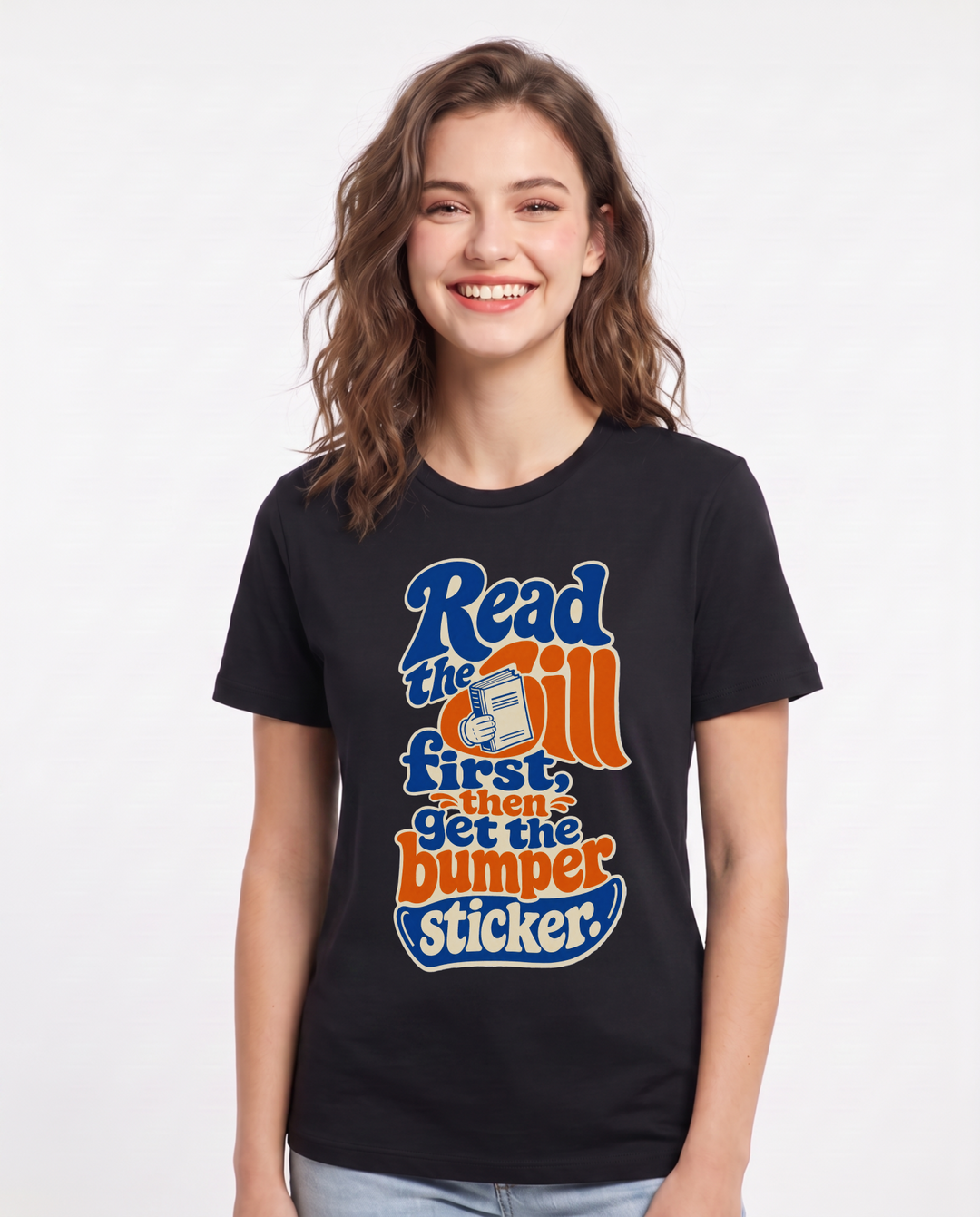 Political Statement Black T-Shirt for Women – Everyday Expression Graphic Tee product image 1