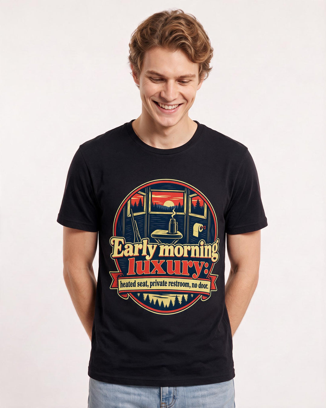 Hunting Black T-Shirt for Men – Everyday Expression Graphic Tee product image 1