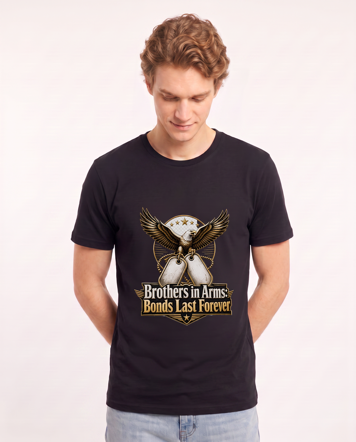 Brothers in Arms: Bonds Last Forever Men's Black T-Shirt product image 1