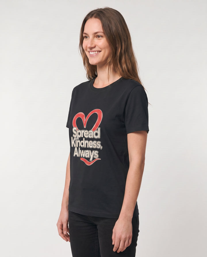 Spread Kindness, Always Black T-Shirt mockup 2