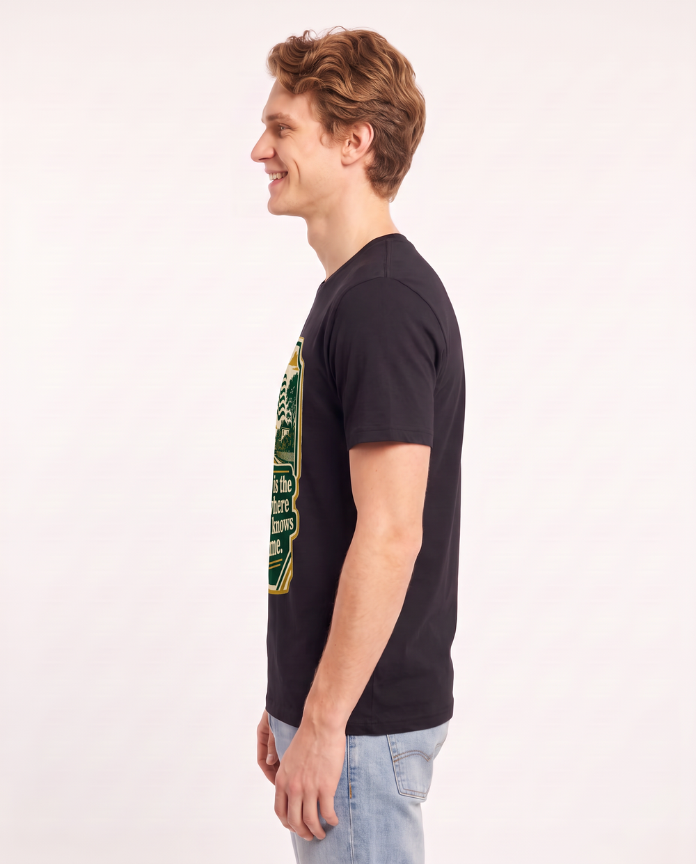 Graphic Men's Black T-Shirt - My flag is the street where everyone product image 2