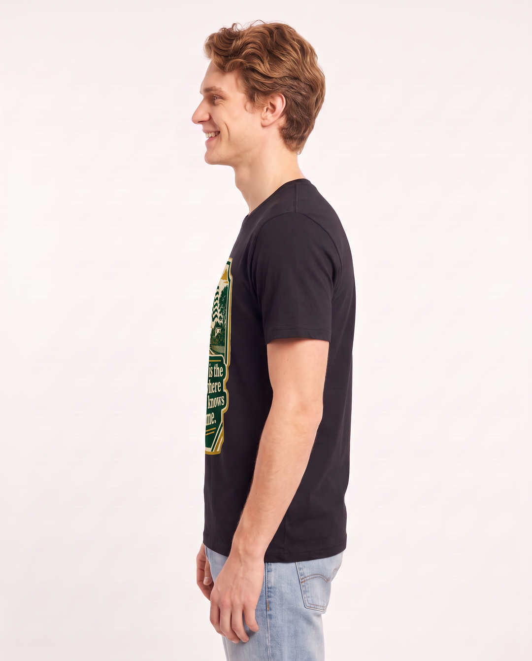 Graphic Men's Black T-Shirt - My flag is the street where everyone product image 2