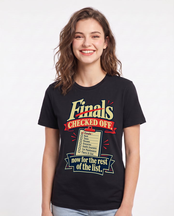 Graduation Black T-Shirt for Women – Everyday Expression Graphic Tee product image 3