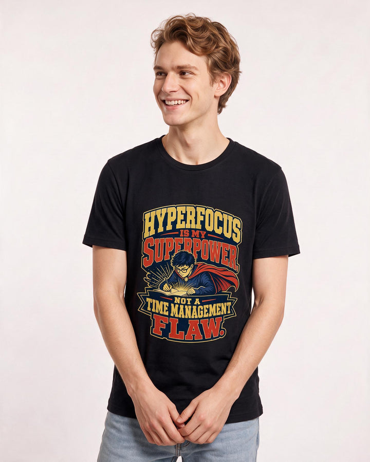 Neurodiversity Black T-Shirt for Men – Everyday Expression Graphic Tee product image 1