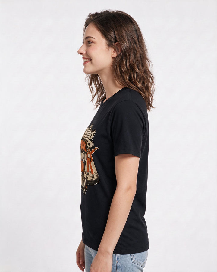 Pride Black T-Shirt for Women – Everyday Expression Graphic Tee product image 2