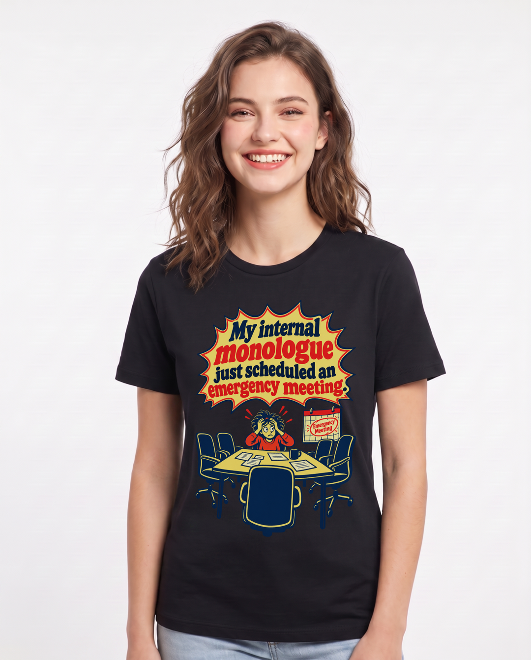 Meme Black T-Shirt for Women – Everyday Expression Graphic Tee product image 3