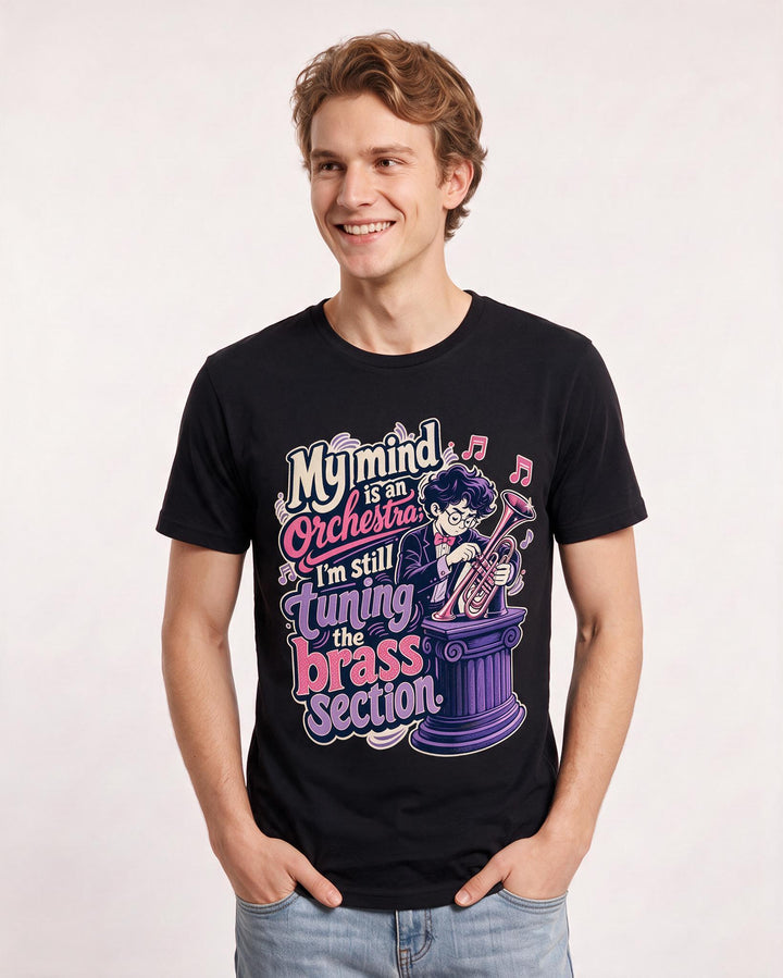Neurodiversity Black T-Shirt for Men – Everyday Expression Graphic Tee product image 1