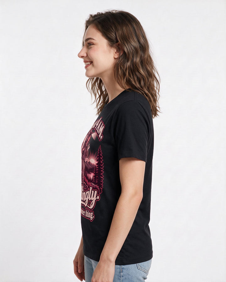 Hunting Black T-Shirt for Women – Everyday Expression Graphic Tee product image 2
