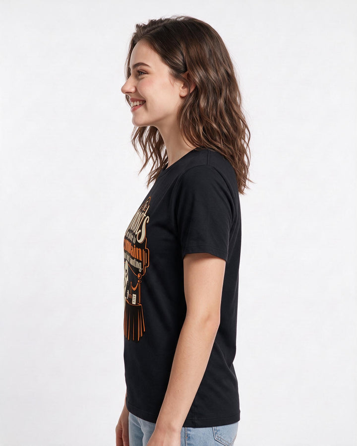 Halloween Black T-Shirt for Women – Halloween Theme Graphic Tee product image 2