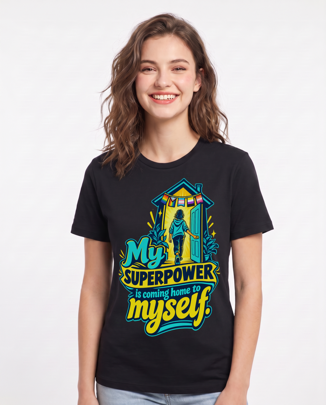 Pride Black T-Shirt for Women – Everyday Expression Graphic Tee product image 3