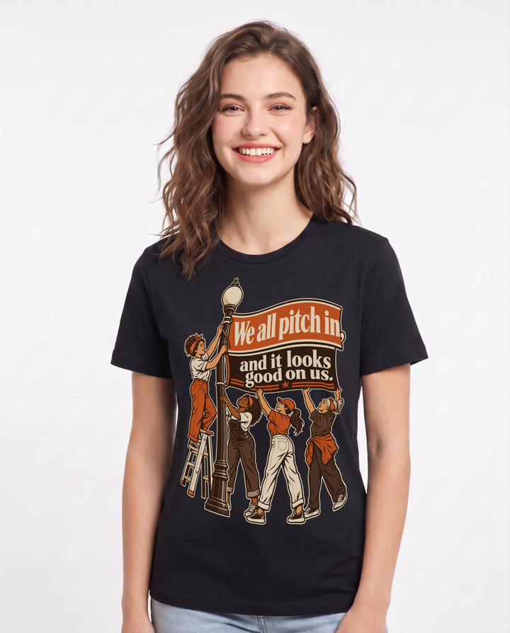 Patriotic Black T-Shirt for Women – Everyday Expression Graphic Tee product image 3