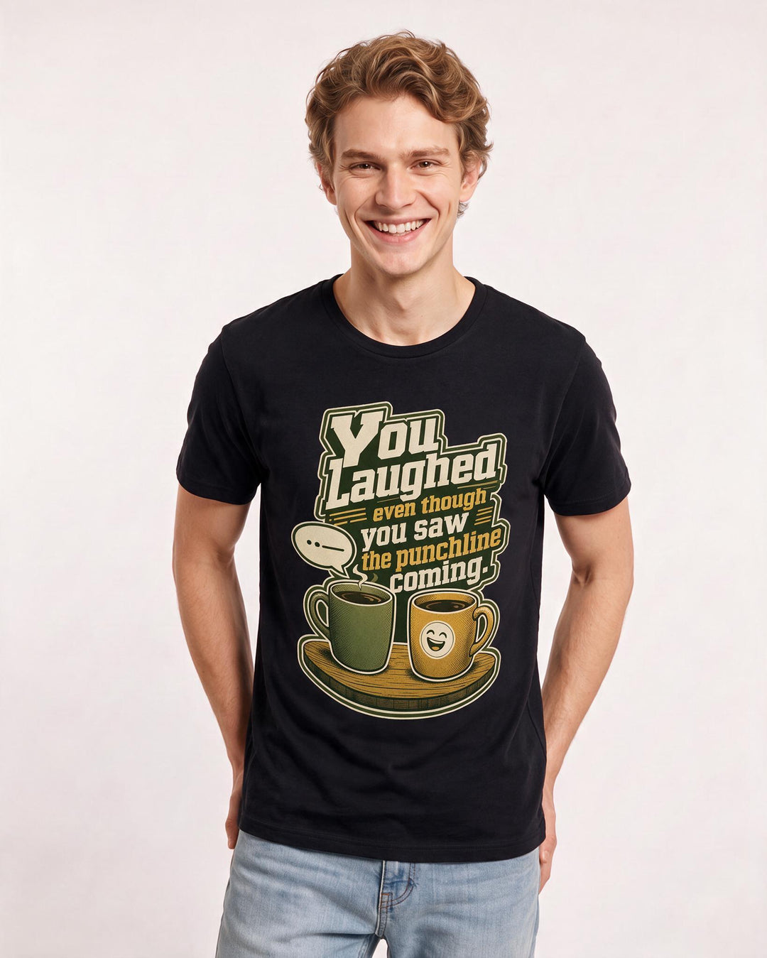 Couples Black T-Shirt for Men – Everyday Expression Graphic Tee product image 3