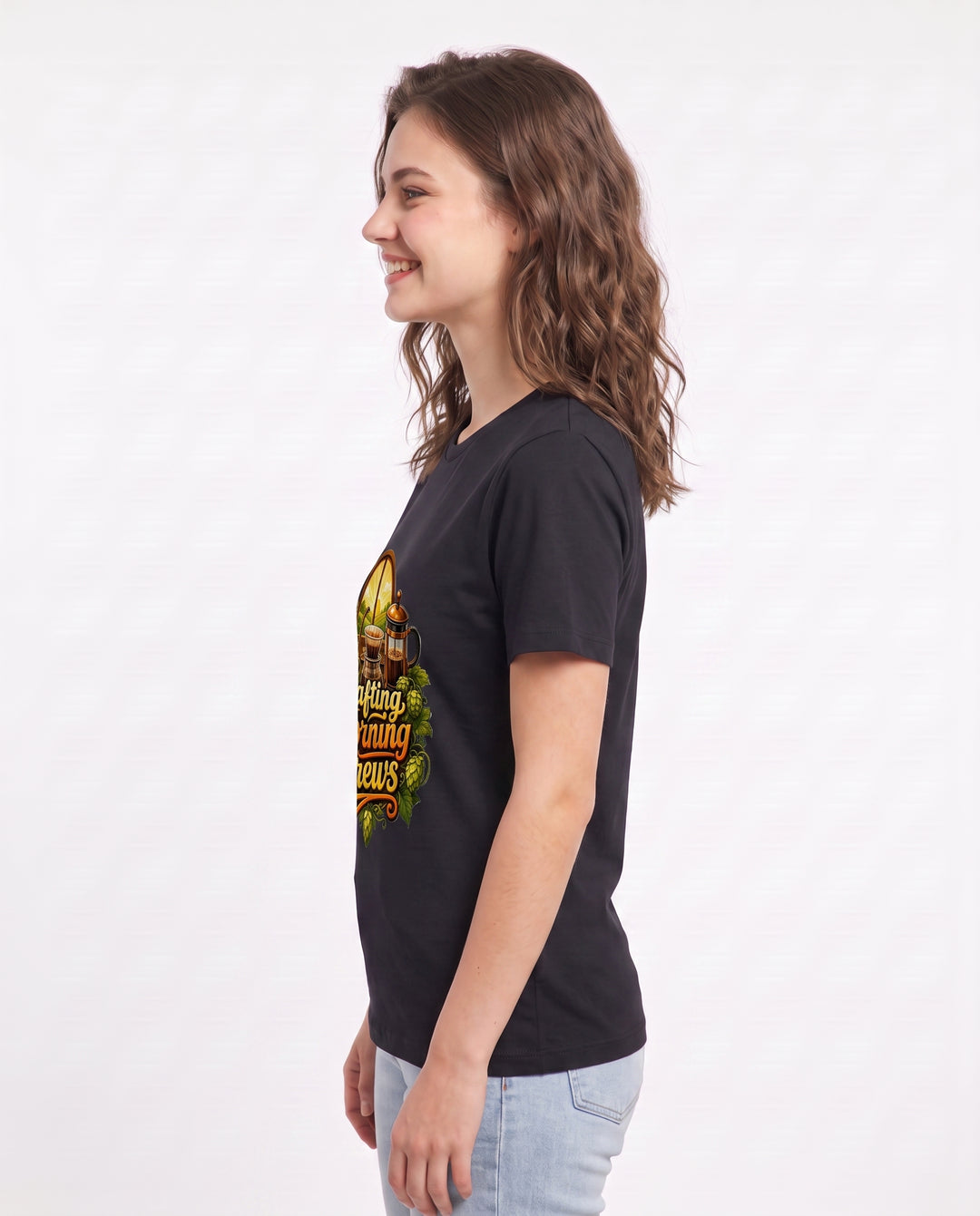 Crafting Morning Brews Women's Black T-Shirt product image 3