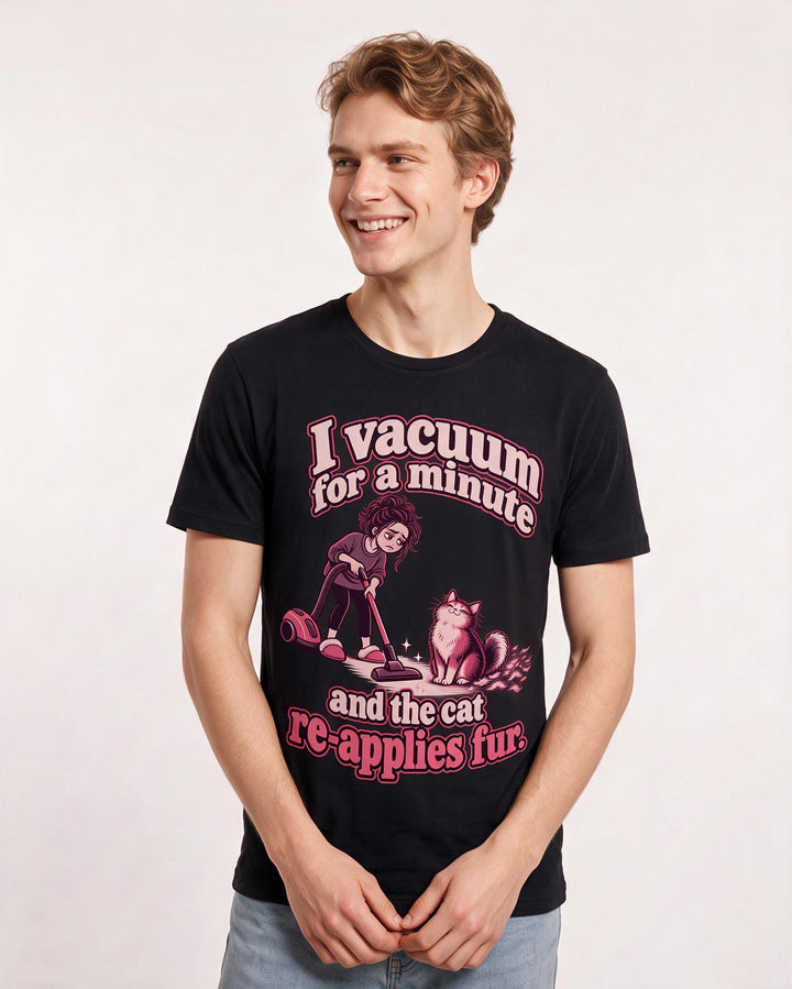 Cat Lover Black T-Shirt for Men – Everyday Expression Graphic Tee product image 1