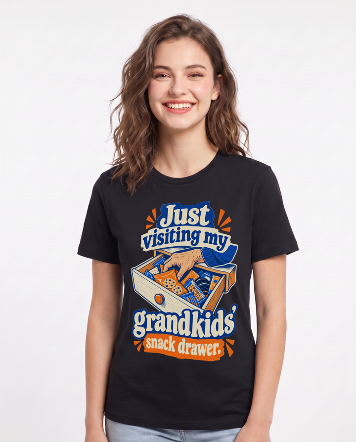 Grandparent Black T-Shirt for Women – Everyday Expression Graphic Tee product image 3