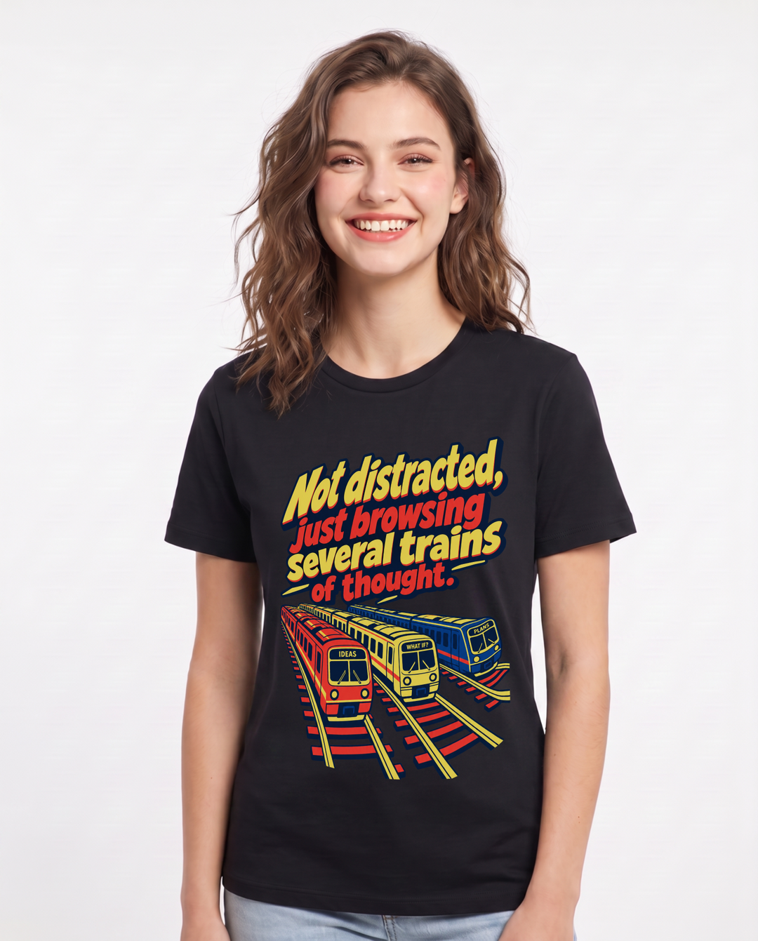 Neurodiversity Black T-Shirt for Women – Everyday Expression Graphic Tee product image 3
