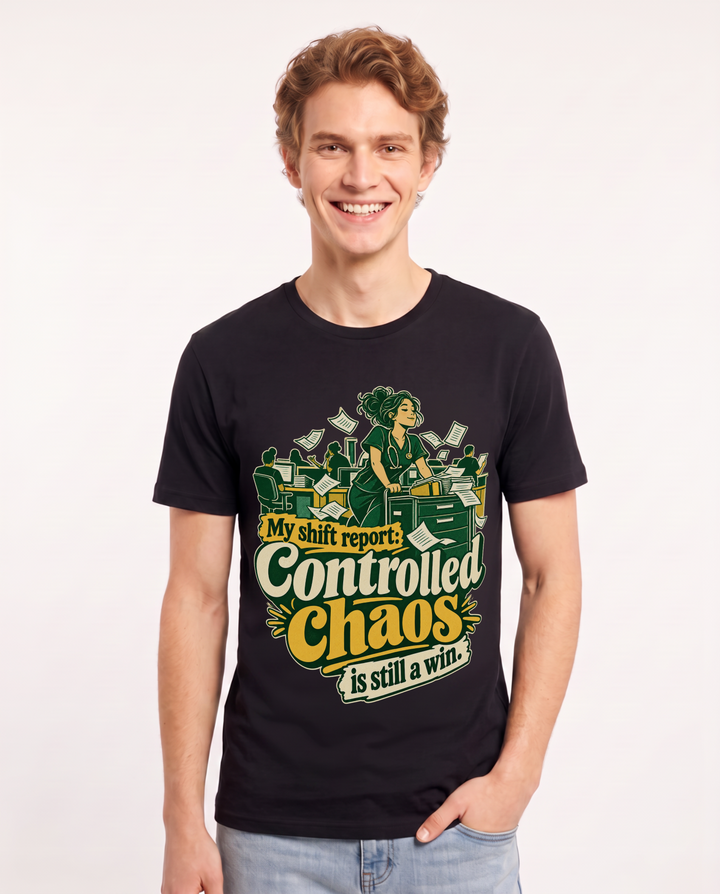 Nurse Black T-Shirt for Men – Nursing Life Graphic Tee product image 3