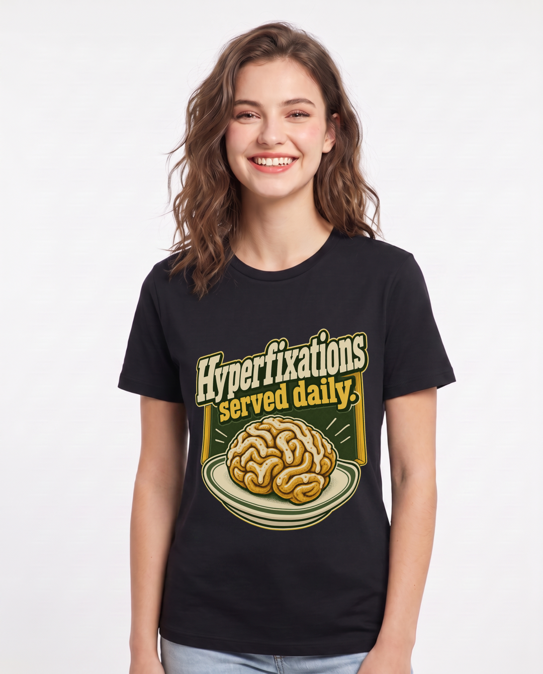 Neurodiversity Black T-Shirt for Women – Everyday Expression Graphic Tee product image 3