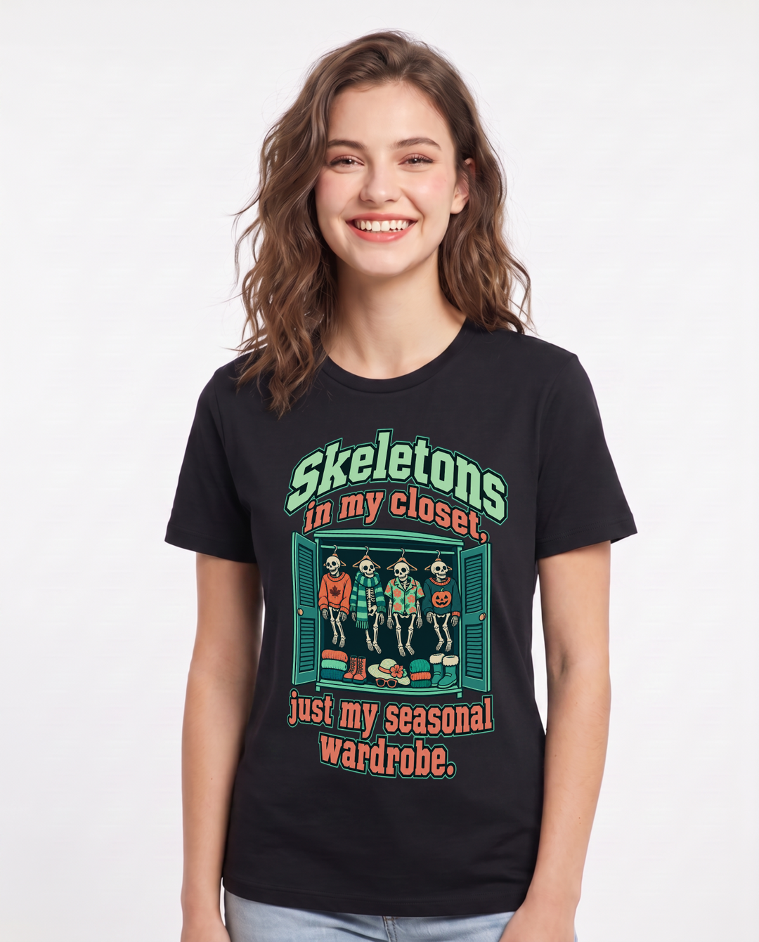 Halloween Black T-Shirt for Women – Halloween Theme Graphic Tee product image 3