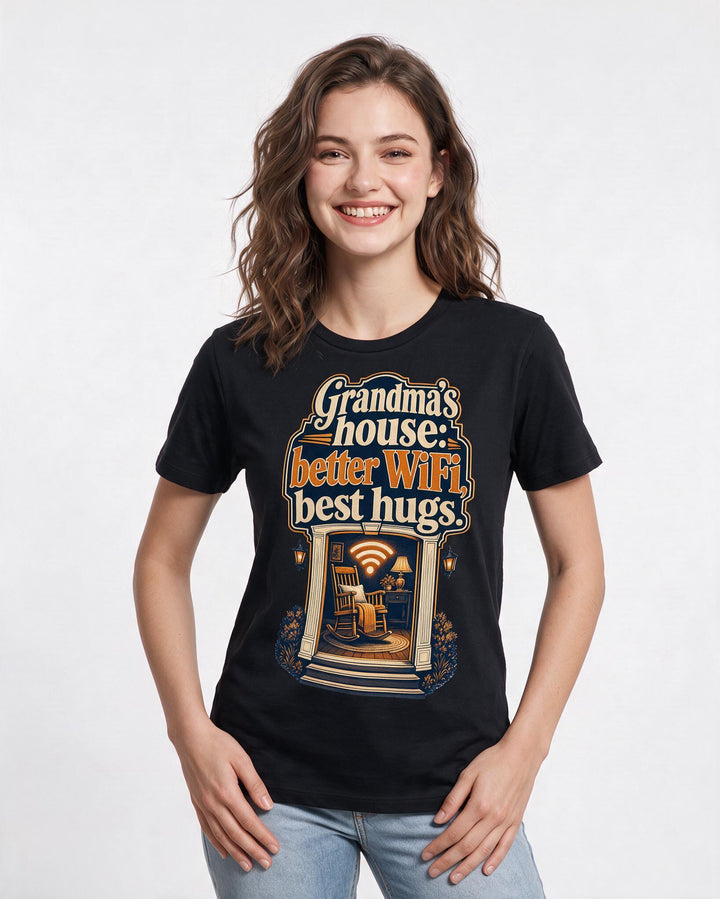 Grandparent Black T-Shirt for Women – Everyday Expression Graphic Tee product image 1
