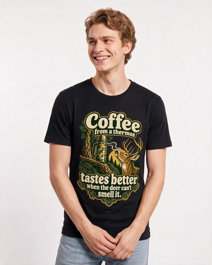 Hunting Black T-Shirt for Men – Everyday Expression Graphic Tee product image 1
