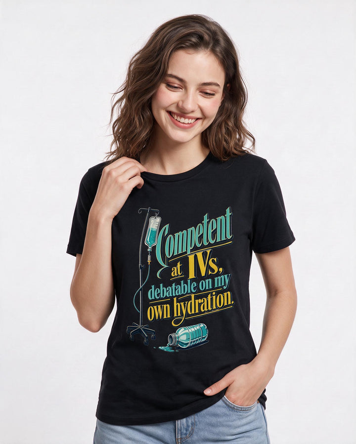 Nurse Black T-Shirt for Women – Nursing Life Graphic Tee product image 1