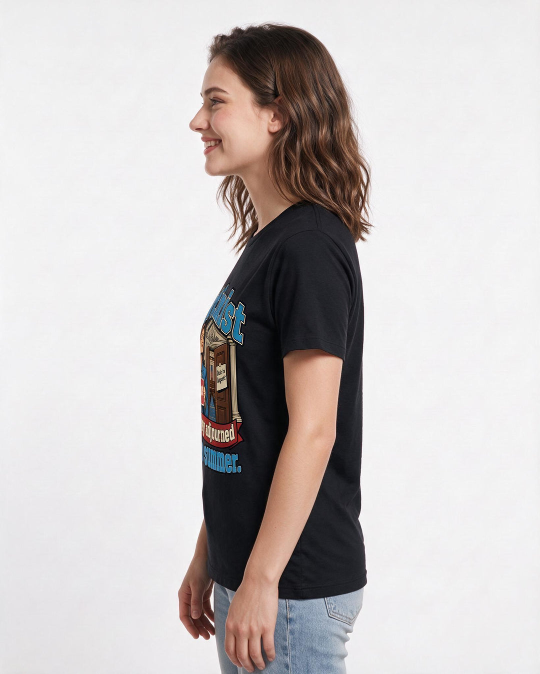 Political Statement Black T-Shirt for Women – Everyday Expression Graphic Tee product image 2