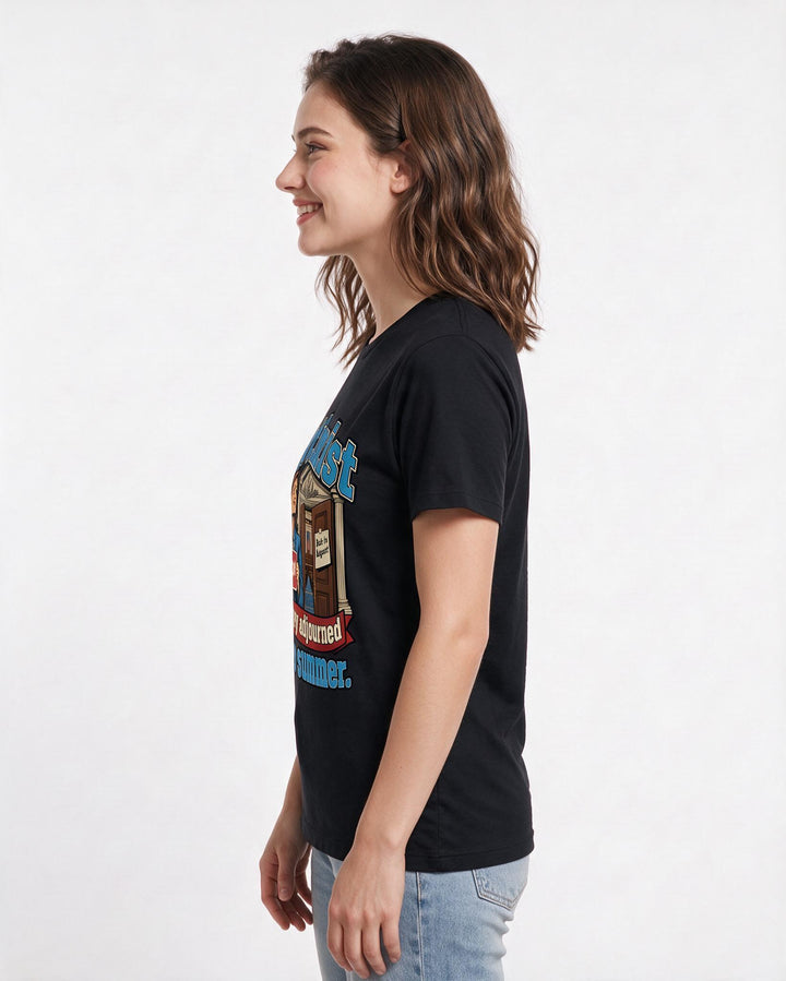 Political Statement Black T-Shirt for Women – Everyday Expression Graphic Tee product image 2