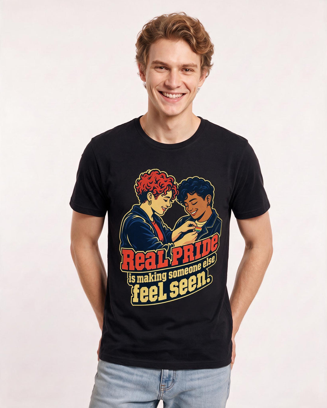 Pride Black T-Shirt for Men – Everyday Expression Graphic Tee product image 1