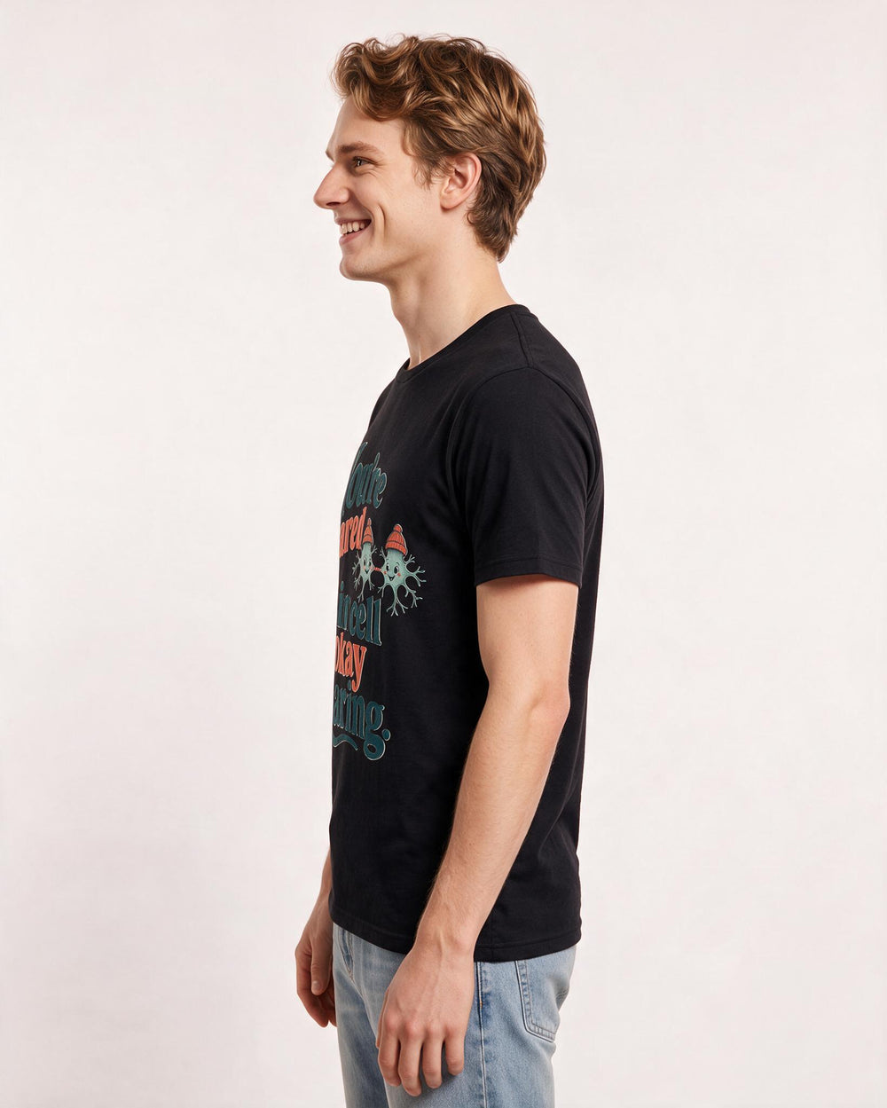 Couples Black T-Shirt for Men – Everyday Expression Graphic Tee product image 2