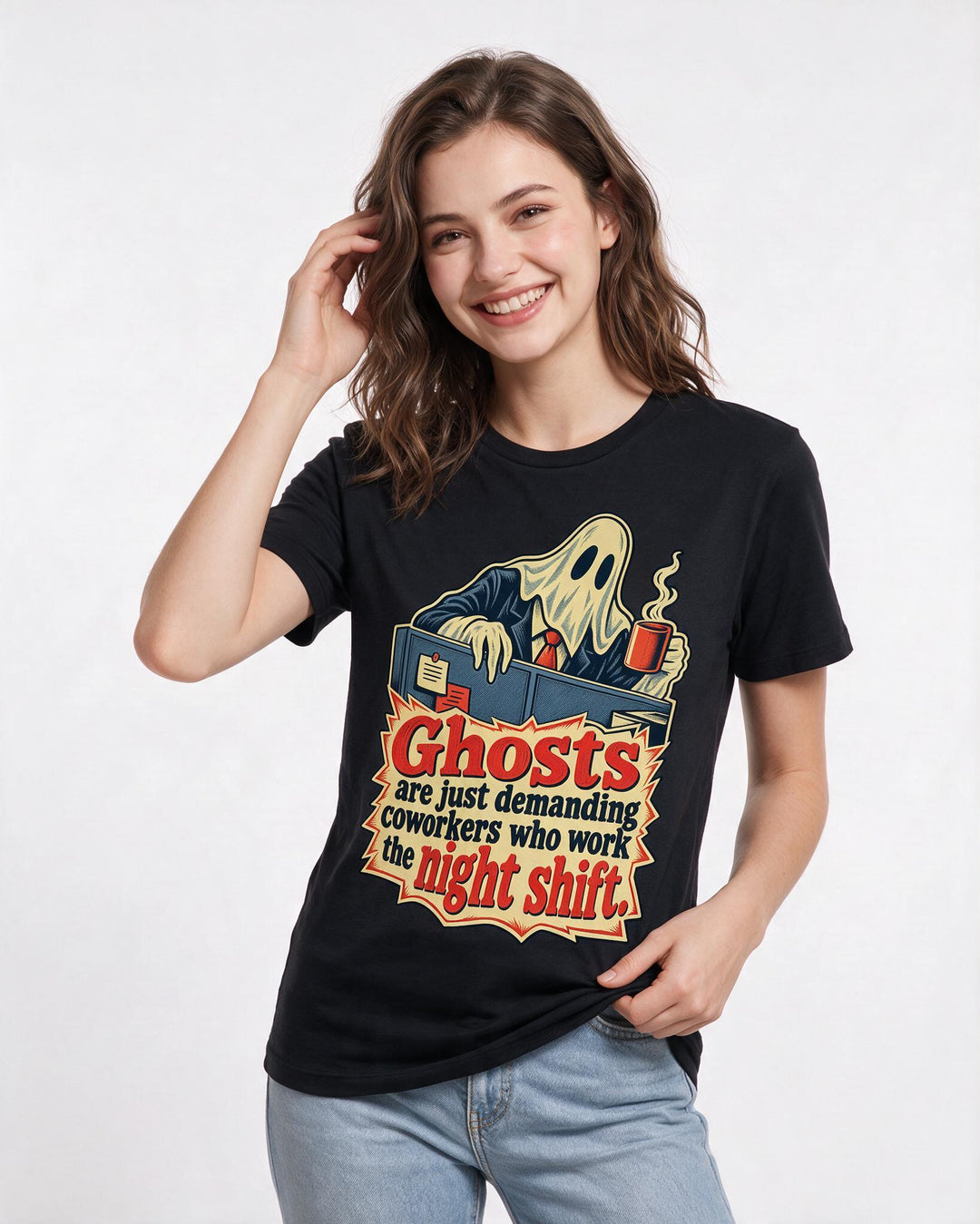Halloween Black T-Shirt for Women – Halloween Theme Graphic Tee product image 1