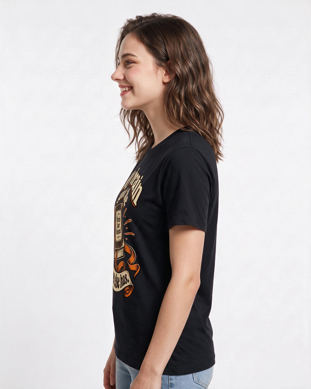 Neurodiversity Black T-Shirt for Women – Everyday Expression Graphic Tee product image 2