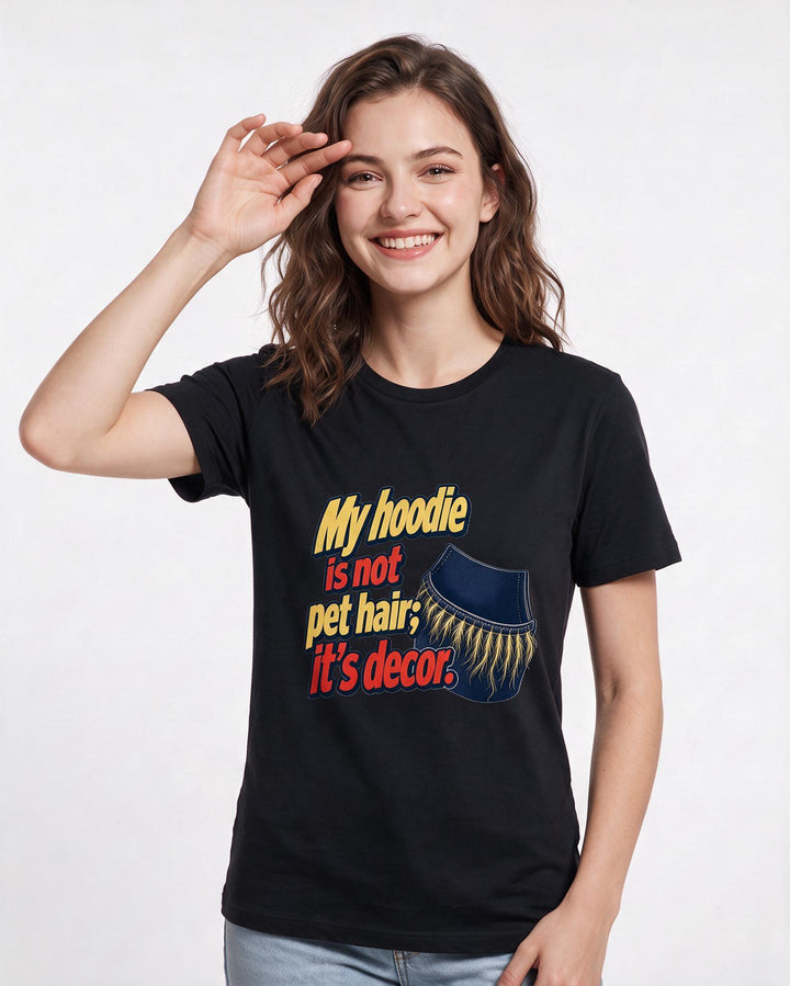 Pet Lover Black T-Shirt for Women – Everyday Expression Graphic Tee product image 3
