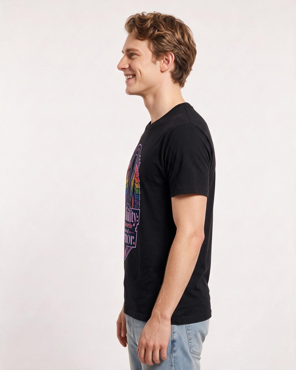 Pride Black T-Shirt for Men – Everyday Expression Graphic Tee product image 2