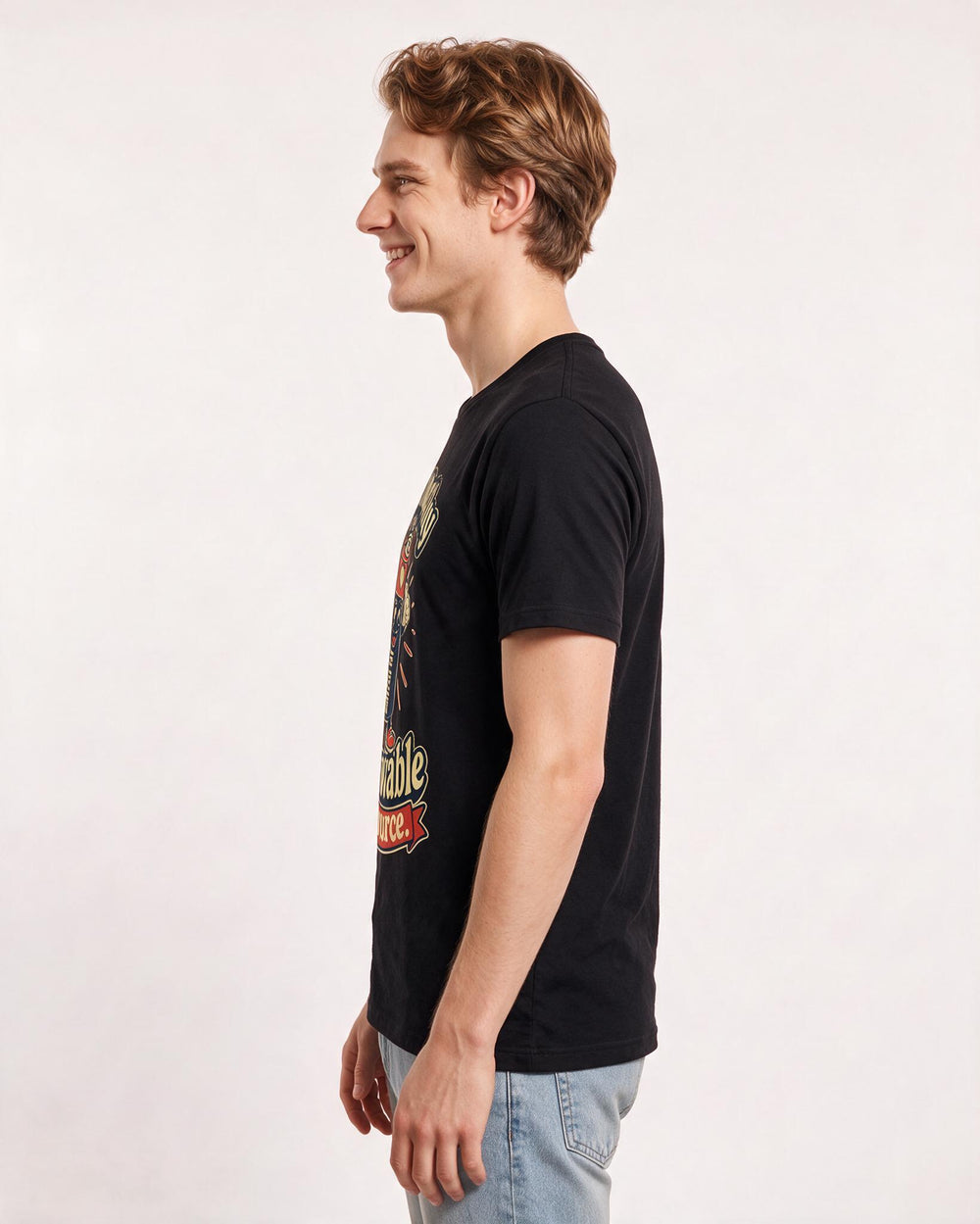 Nurse Men's Black T-Shirt – My empathy is a renewable resource. product image 2